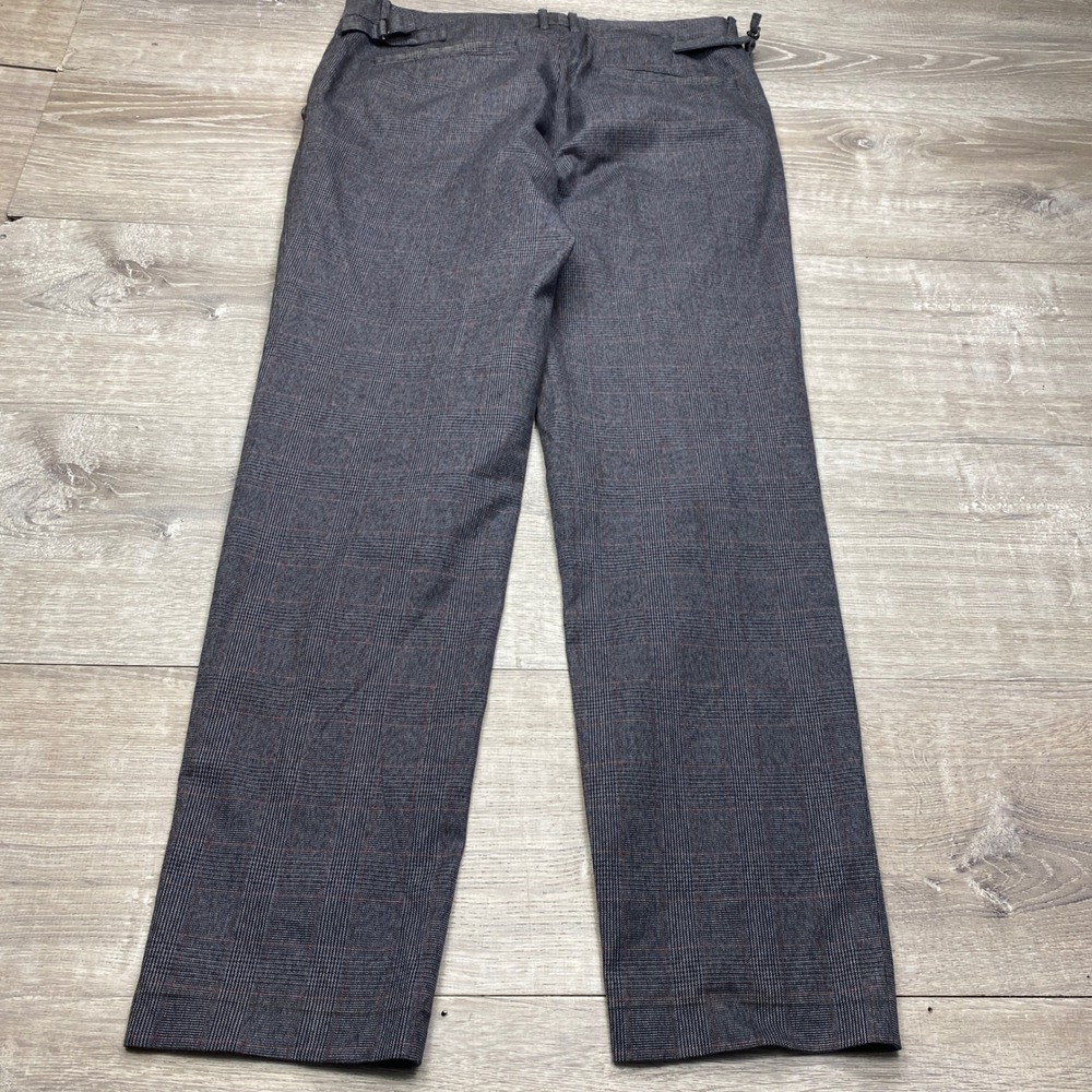 Armani Exchange Mens 33 Short‎ Cotton Plaid Trousers Gray Red Glen Check Pants